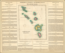 [St. Barths, Nevis, St. Martins, St. Kits, Antigua, Barbuda, Anguilla, Guadalupe, Dominica, etc.] Geographical, Statistical and Historical Map of The Leeward Islands