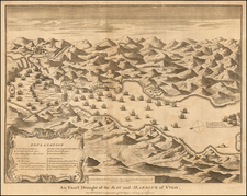 Spain and Spanish Cities Map By Paul de Rapin de Thoyras