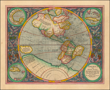 Western Hemisphere and America Map By Michael Mercator