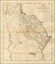 Georgia Map By Mathew Carey