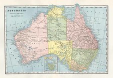 Australia & Oceania and Australia Map By George F. Cram