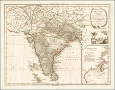 India Map By Charles Francois Delamarche