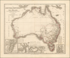 Australia Map By Heinrich Kiepert