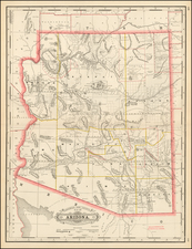 Southwest and Arizona Map By George F. Cram