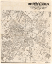 Los Angeles Map By Los Angeles Lithographic Co.