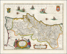 Portugal Map By Johannes et Cornelis Blaeu