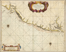 South America Map By Arent Roggeveen / Jacobus Robijn