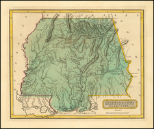 South, Alabama and Mississippi Map By Fielding Lucas Jr.