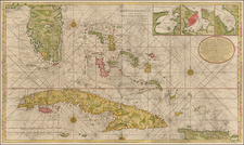 Florida, Southeast, Caribbean and Cuba Map By Gerard Van Keulen