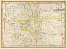 Southwest, Rocky Mountains and Colorado Map By George F. Cram