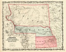 Plains and Rocky Mountains Map By Benjamin P Ward  &  Alvin Jewett Johnson