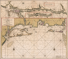 New England, Connecticut, Massachusetts, Rhode Island and New York State Map By Johannes Van Keulen