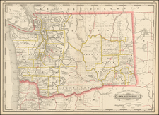 Washington Map By George F. Cram