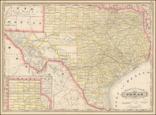 Texas and Southwest Map By George F. Cram