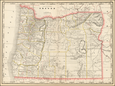 Oregon Map By George F. Cram