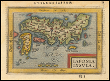 Japan Map By Abraham Ortelius / Johannes Baptista Vrients