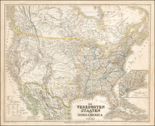 United States Map By Heinrich Kiepert