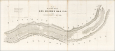 Map of the Des Moines Rapids of the Mississippi River.  Drawn by Lt. M.C. Meigs & Henry Kayser By Robert E. Lee