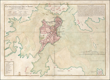 Plan de la Ville et Du Port de Boston Capitale de la Nouvelle Angleterre