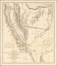 Southwest, Rocky Mountains and California Map By John Charles Fremont / Charles Preuss