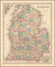 Michigan Map By R. Gray