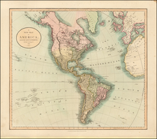 South America and America Map By John Cary