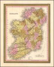 Ireland Map By Samuel Augustus Mitchell