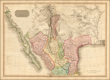 Texas, Plains, Southwest, Rocky Mountains, Mexico, Baja California and California Map By John Pinkerton