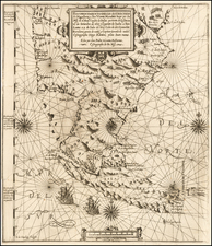 South America Map By Pedro Teixeira / Diego Ramirez de Arellano