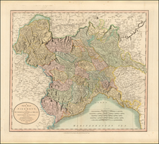 A New Map of Piedmont, The Duchies of Savoy and Milan; And the Republic of Genoa; with their Subdivisions . . .  1799