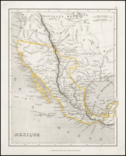 Texas, Plains, Southwest, Rocky Mountains, Mexico and California Map By Binet