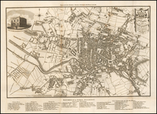 England and British Counties Map By Edward Baines