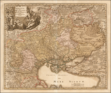 Russia, Ukraine, Romania and Balkans Map By Johann Baptist Homann