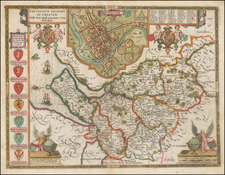 British Counties Map By John Speed