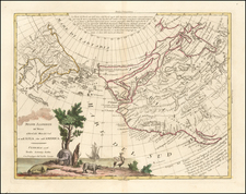 Rocky Mountains, Pacific Northwest, Alaska, Pacific, Russia in Asia and Canada Map By Antonio Zatta