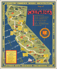 California Map By S. Iachman