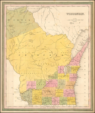 Wisconsin Map By Samuel Augustus Mitchell