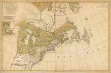 United States, North America and Canada Map By Pierre Mortier