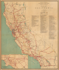 California Map By State of California Division of Highways