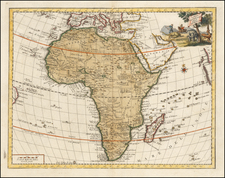 Africa and Africa Map By Giambattista Albrizzi