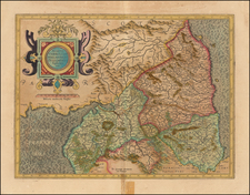 England and British Counties Map By  Gerard Mercator