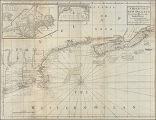 New England, Canada and Eastern Canada Map By Mount & Page / Cyprian Southack