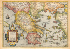 Greece Map By Abraham Ortelius