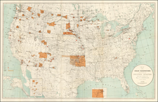 United States, Plains, Southwest and Rocky Mountains Map By United States Bureau of Indian Affairs