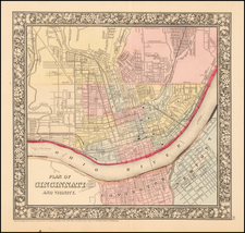 Midwest Map By Samuel Augustus Mitchell Jr.