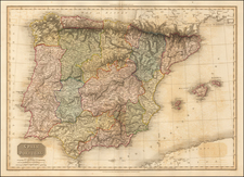Spain and Portugal Map By John Pinkerton