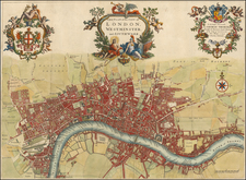 British Isles and London Map By John Strype