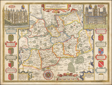 British Counties Map By John Speed