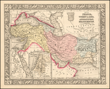 Korea, Central Asia & Caucasus, Persia & Iraq and Turkey & Asia Minor Map By Samuel Augustus Mitchell Jr.