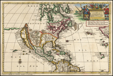 North America and California as an Island Map By Pieter van der Aa